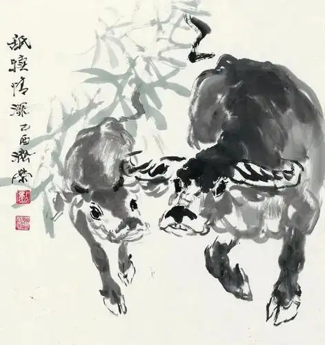 广州美院|刘济荣教授画牛,大写意的牛!