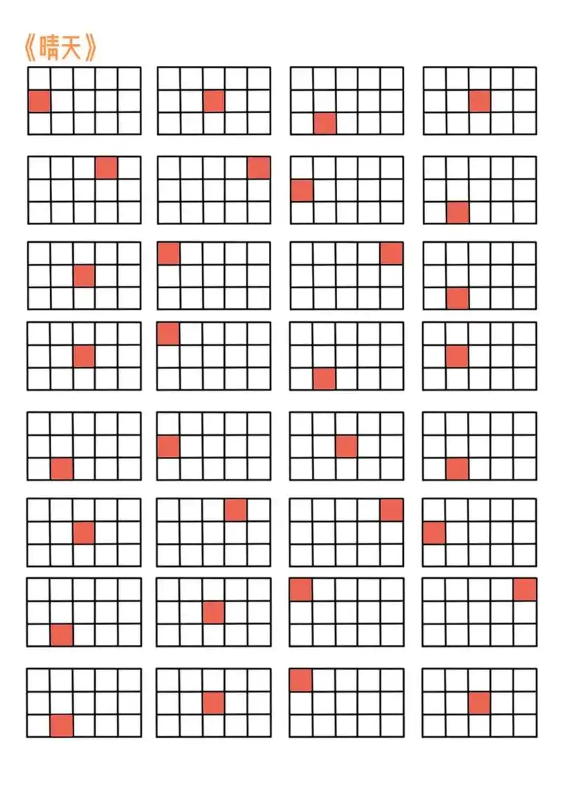 《晴天》光遇琴谱#光遇格子谱#光遇琴谱 - 抖音