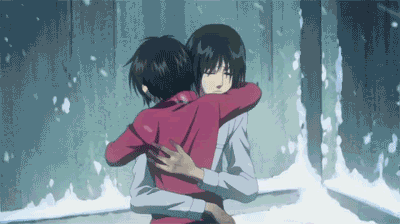 拥抱gif下雪gif冷gif