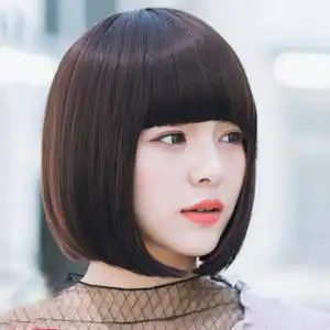 假发女短发齐刘海直发头套假发女生bobo头蘑菇头波波发型整顶头套