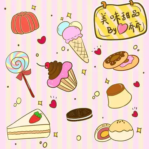 1年前 102 3 0 mmqiao 重庆  |  ui设计师 可爱的手账甜品图案 原创