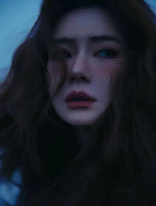 戚薇红色爆炸卷发