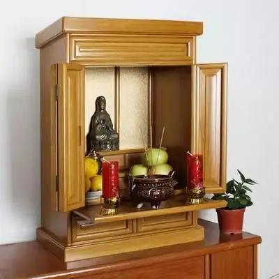 典峰实木佛龛带门佛柜观神台供台佛台吊柜促销佛柜