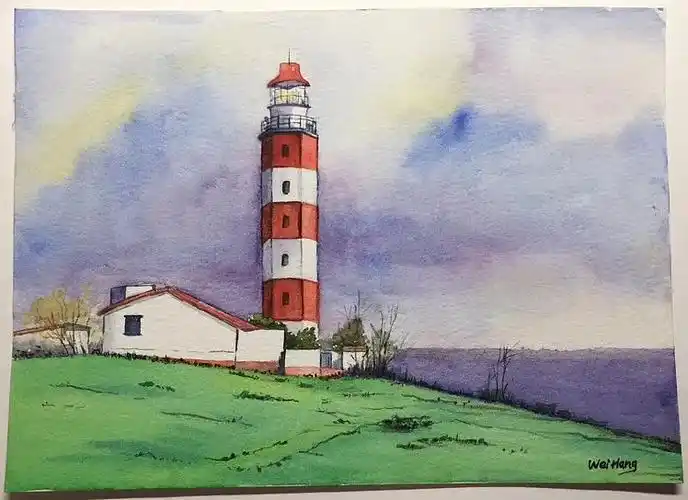 风景水彩临摹练习