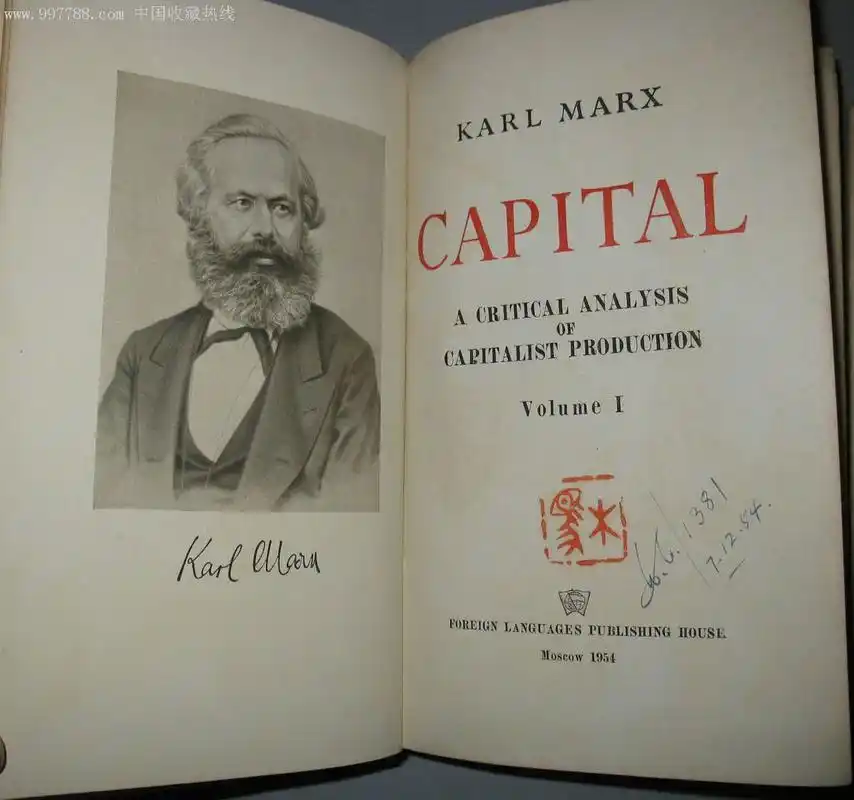 马克思《资本论》(capital)【全三册英文版硬精装带护封莫斯科外文