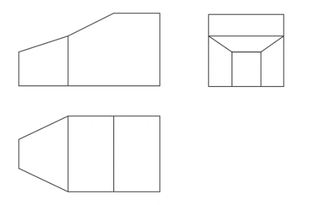 求此图形的三面投影图