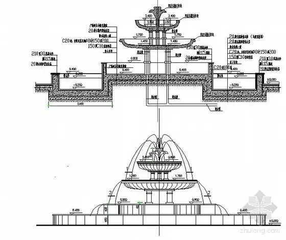 分享景观喷泉施工图资料下载