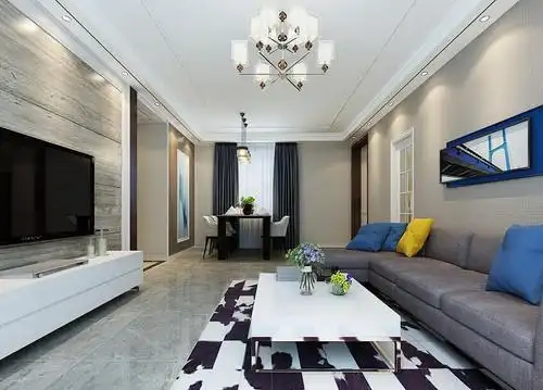 东润泰和90平现代简约风格三室两厅装修样板间