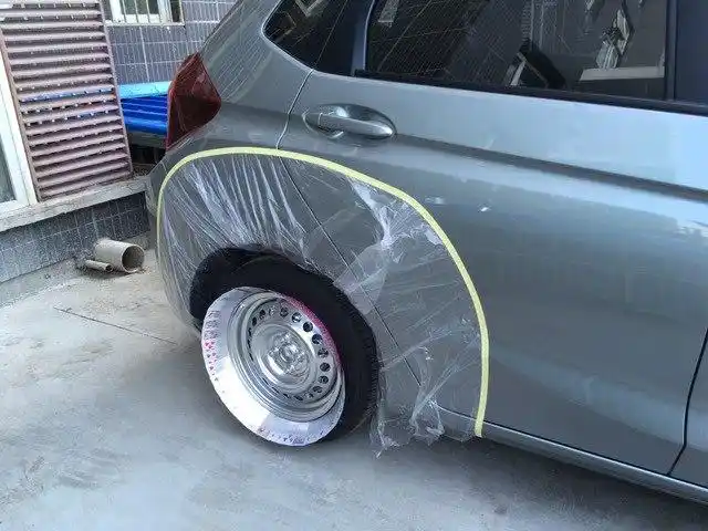 这可能是效果最棒的飞度gk5铁轮毂喷漆效果