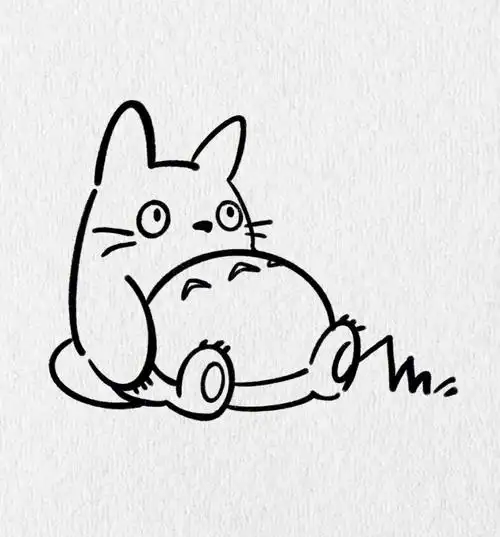 78零基础简笔画龙猫步骤图