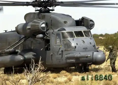 mh-53j装备有两台通用电气t65-ge-7a涡轴式发动机,单台推力为