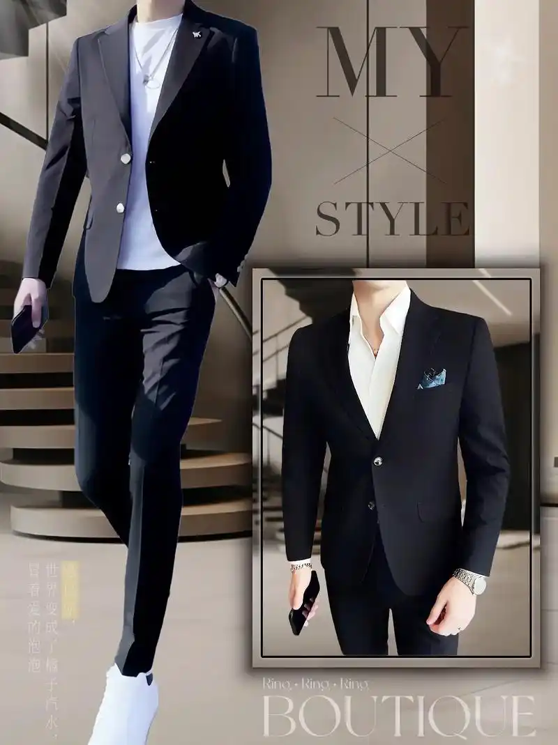 男人就要穿西装～精致的兄弟们～这款春夏薄款痞帅休闲西装来咯!