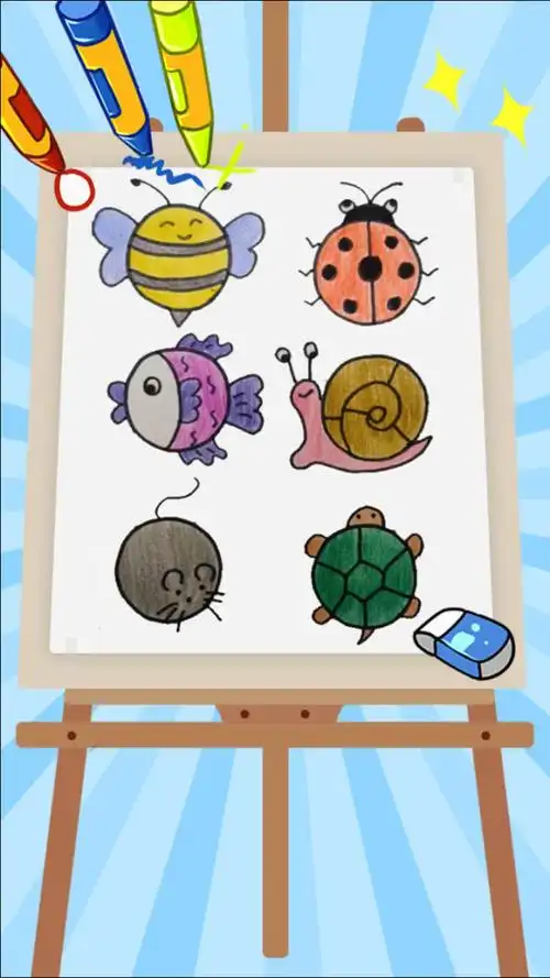 益智简笔画:小姐姐教圆形图案添几笔就可以变成动物.