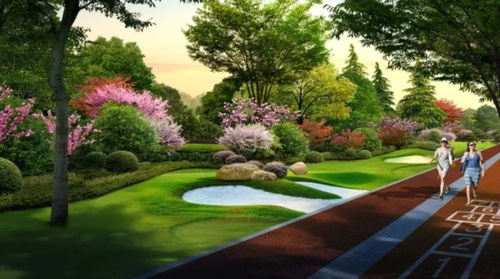 杏园立交绿化景观工程效果图