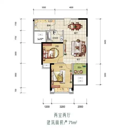 保利茉莉公馆6号楼70平_保利茉莉公馆户型图-武汉搜狐焦点网
