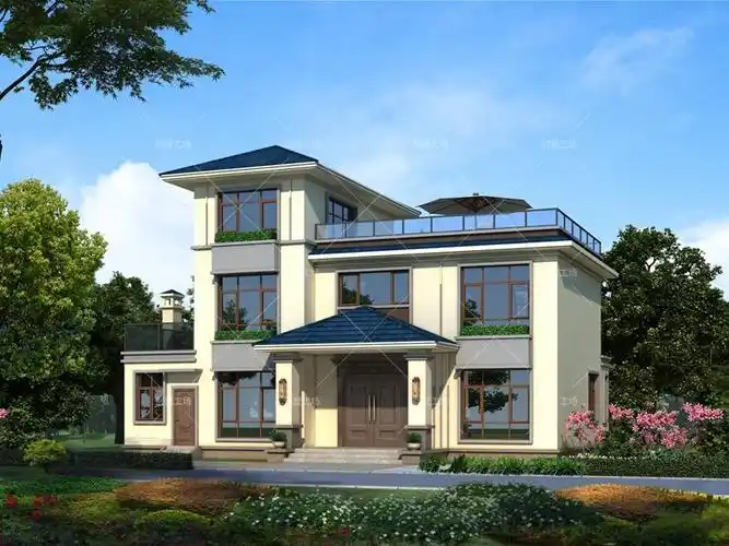 二层半农村自建房小进深的大气之作