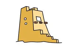 西藏碉楼简笔画