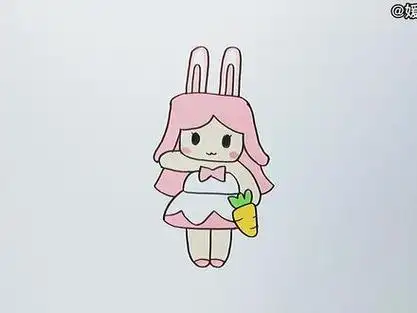 简笔画 #画画 #手绘 #迷你世界 #兔美美