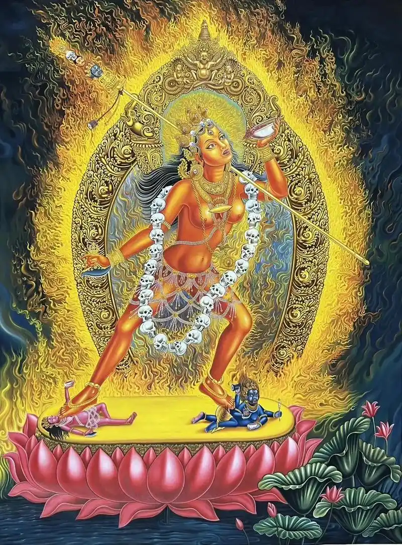 金刚瑜伽母.金刚瑜伽母(100x70cm)为无上瑜伽密法的女 - 抖音