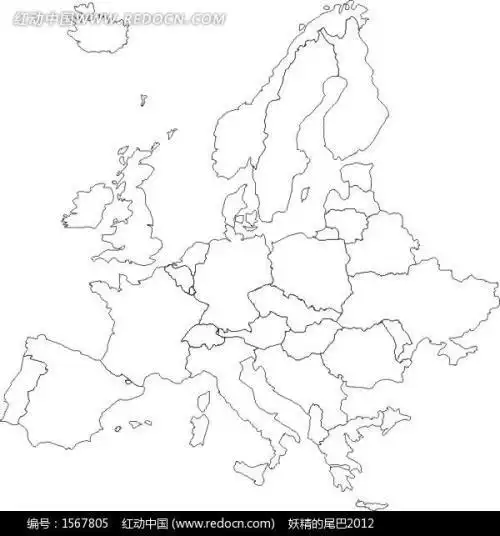 欧洲地形图手绘简笔画欧洲的地形简笔画欧洲的地图简笔画欧洲地图轮廓