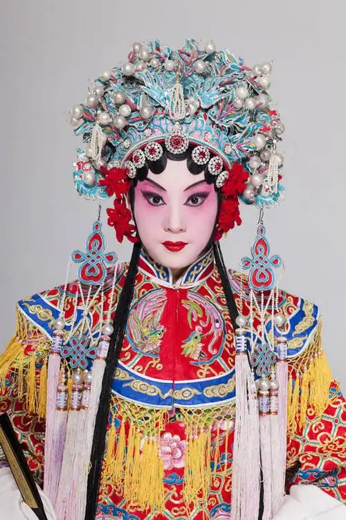 中国,亚洲,仅一个人,表演,艺术,造型,鲜艳,头饰,图片,注视,文化,脸谱