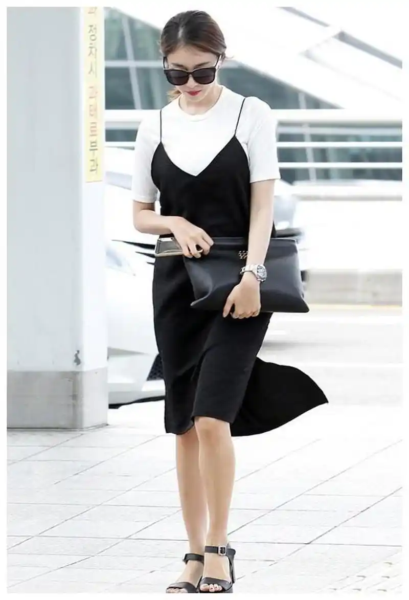 跟韩国女星学裙装穿搭,每套都是教科书