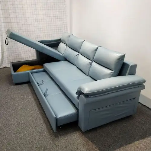 科技布储物沙发床多功能中小户型客厅折叠l型转角沙发床两用