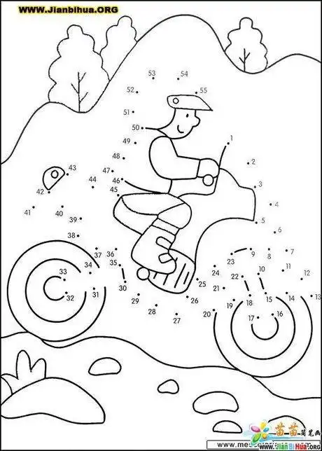 数字连线组成的简笔画图片之七15张第10张