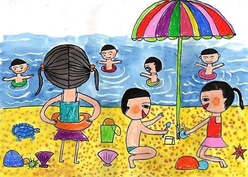 写美篇    请小朋友们画一幅夏天的美景,来迎接美丽的夏天吧!