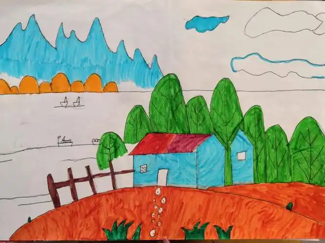 二二班风景画尝试