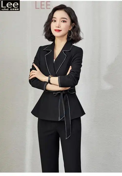 lee vzfnd国际轻奢侈品牌职业套装女时尚春季新款酒店美容师气质工作