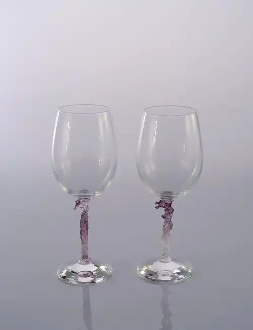 时尚琥珀琉璃龙水晶工艺杯红酒高脚杯玻璃水晶杯商务礼品