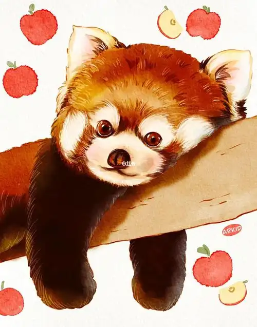 小熊猫  #萌宠  #水彩  #procreate  #ipad绘画  #画画  #寻找小菏殚