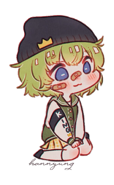 q版人物 手帐免扣素材贴纸