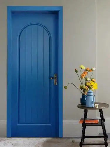 地中海木门拱形门蓝色圆弧门弧形门烤漆门实木门室内门木门卧室门已售