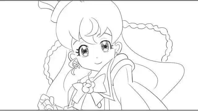 [小林画的]巴啦啦小魔仙之飞越彩灵堡中的可爱女主角施巧灵卡通线稿简