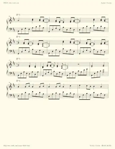 钢琴谱 - valder fields(文武贝钢琴版)