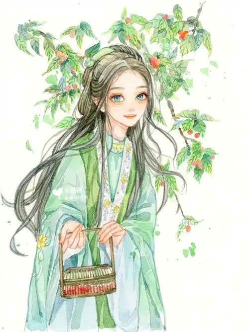 水彩人物古风人物日常练习含步骤图