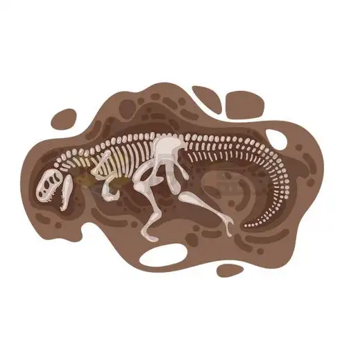 卡通暴龙霸王龙化石恐龙化石9693316矢量图片免抠素材