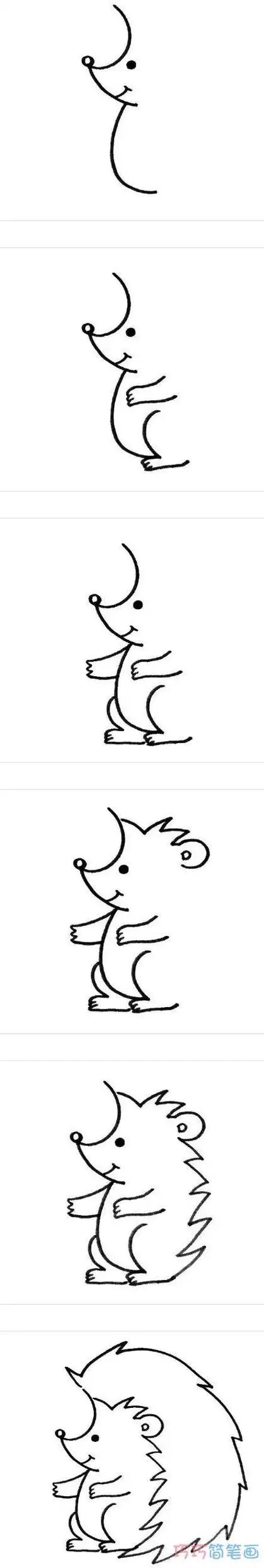 简笔画刺猬的画法简单简笔画乌龟