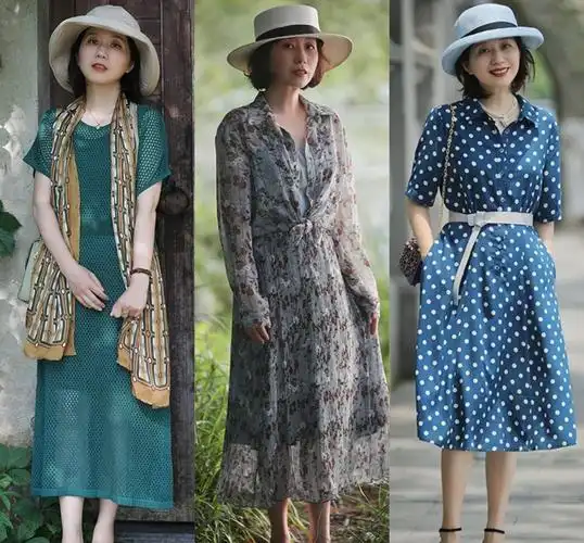 原创50岁的女人夏季出游怎么穿这5组穿搭给你参考清爽又好看