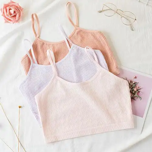 发育期抹胸少女女童内衣防凸点少女吊带青春期中小学生抹胸中大童背心