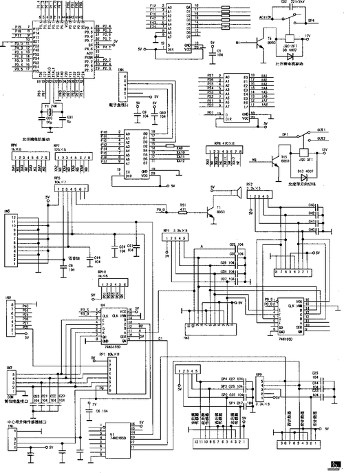 思泰st4100自动麻将机电控板电路原理图