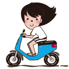 出发gif电动车gif风gif女孩gif