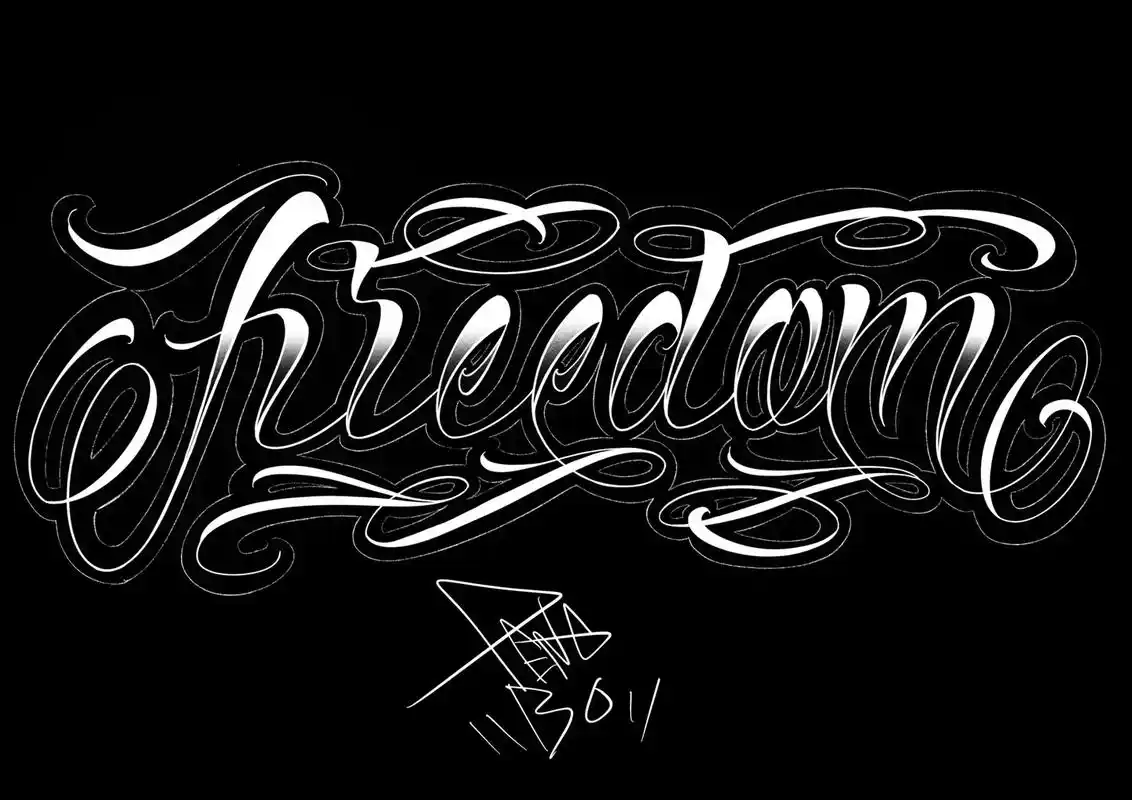 西海岸风格,奇卡诺花体字#花体字 #成都纹身 #手稿分享 寻 - 抖音