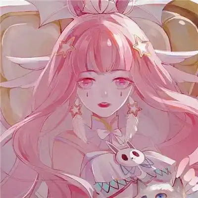 粉色系少女头像可爱