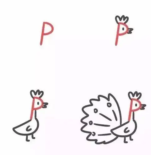 26个英文字母简笔画升级版让孩子玩中学