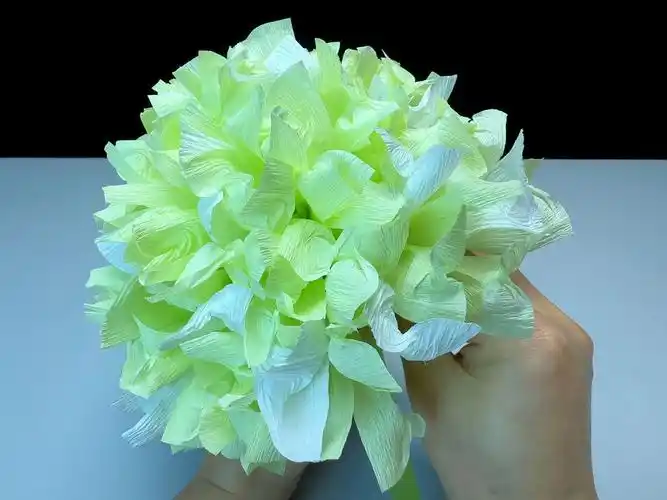 创意手工:漂亮绣球花制作教程,褶皱纸轻松打造美好时刻!