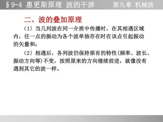 物理学第9章94惠更斯原理ppt课件