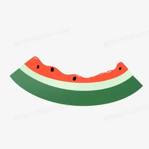 本作品全称为《手绘卡通夏季西瓜果皮元素》,使用 adobe photoshop cc